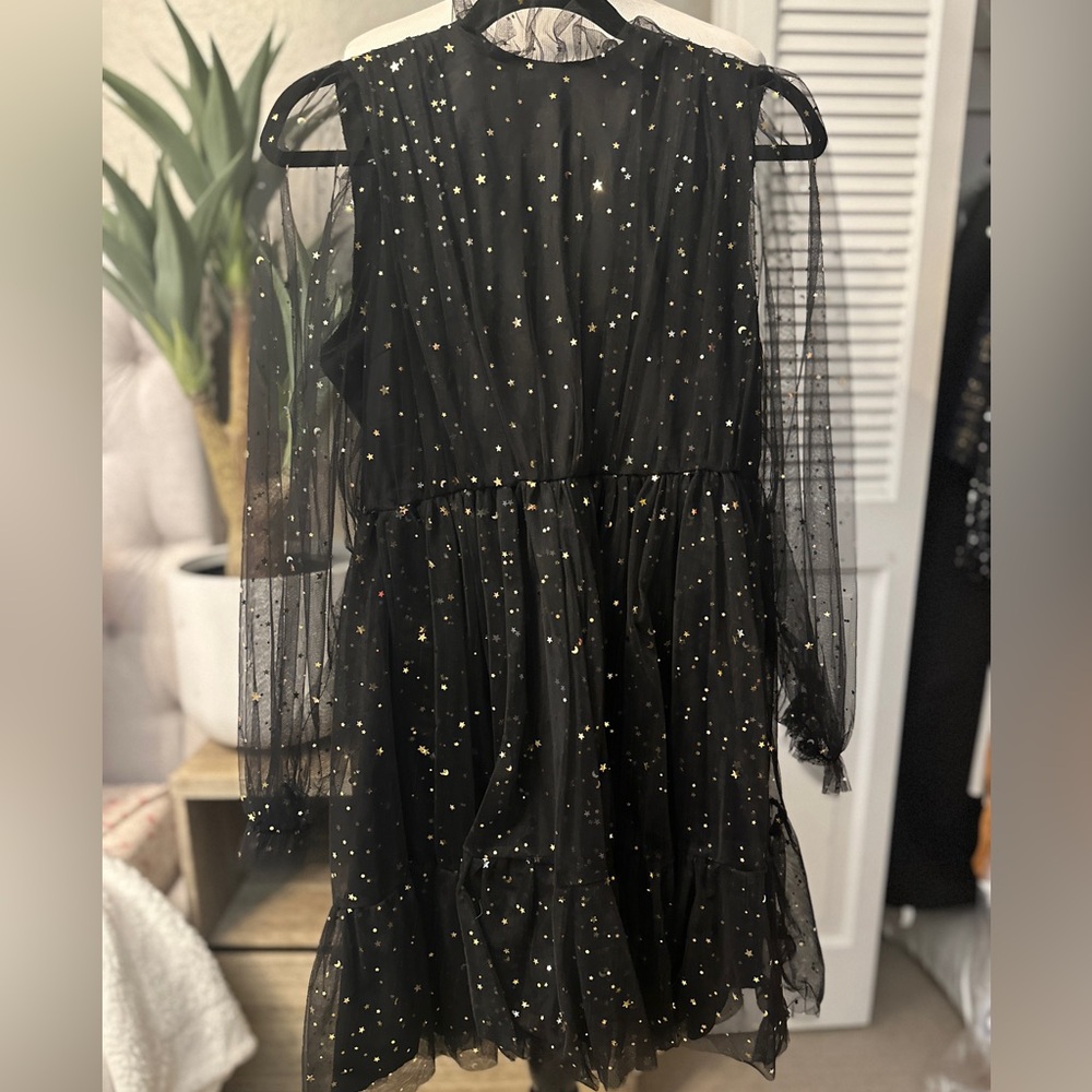 Beulah London Black Star & Moon Tulle Dress (Size M)